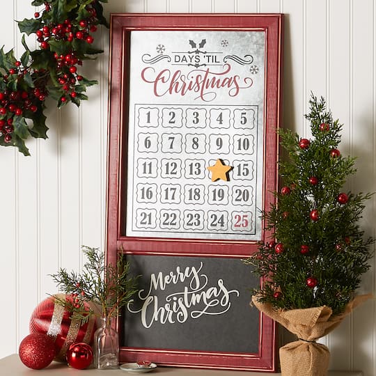 DII® Chalkboard & Galvanized Tin Days 'Til Christmas Advent Calendar